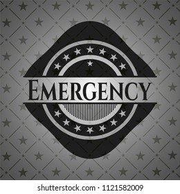 Emergency realistic dark emblem