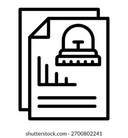 Emergency Report Document Icon Element For Design