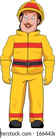 Emergency rescue workers in protective suits and helmets