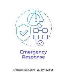 Emergency response blue gradient