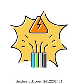 emergency response electric grid color icon vector. emergency response electric grid sign. isolated symbol illustration