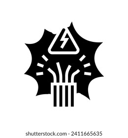 emergency response electric grid glyph icon vector. emergency response electric grid sign. isolated symbol illustration