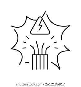 emergency response electric grid line icon vector. emergency response electric grid sign. isolated contour symbol black illustration