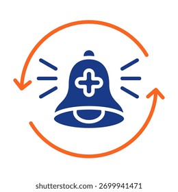 Ilustración vectorial de relleno de icono de respuesta de emergencia