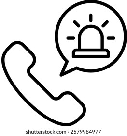 Emergency Response icon line vector illustration
