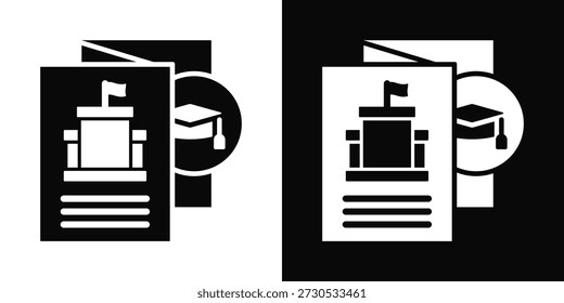 Icono de respuesta de emergencia estilo de fondo blanco y negro