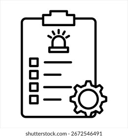 Emergency Response Outline Icon Vector Illustration