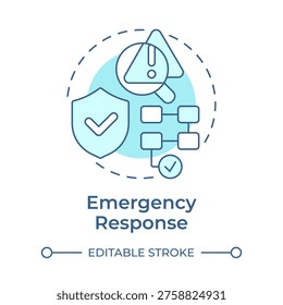 Emergency response soft blue