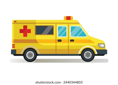 Emergency Response Vehicle ambulance vector art illustration