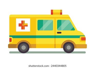 Emergency Response Vehicle ambulance vector art illustration