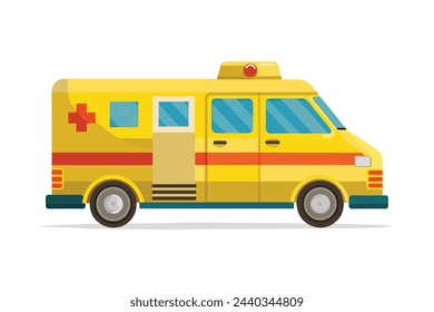 Emergency Response Vehicle ambulance vector art illustration