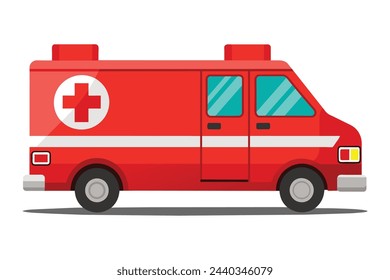 Ilustración de arte vectorial de ambulancia de vehículo de respuesta de emergencia