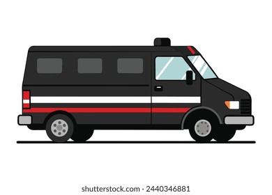 Emergency Response Vehicle ambulance vector art illustration