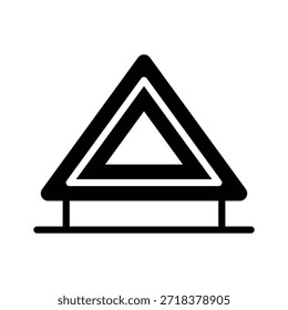 Notfahrstraßen-Dreieck-Symbol für Auto-Panne und Mechanik-Service.