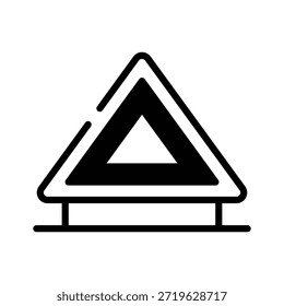 Notfahrstraßen-Dreieck-Symbol für Auto-Panne und Mechanik-Service.
