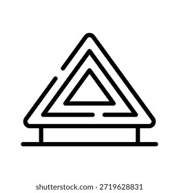 Notfahrstraßen-Dreieck-Symbol für Auto-Panne und Mechanik-Service.