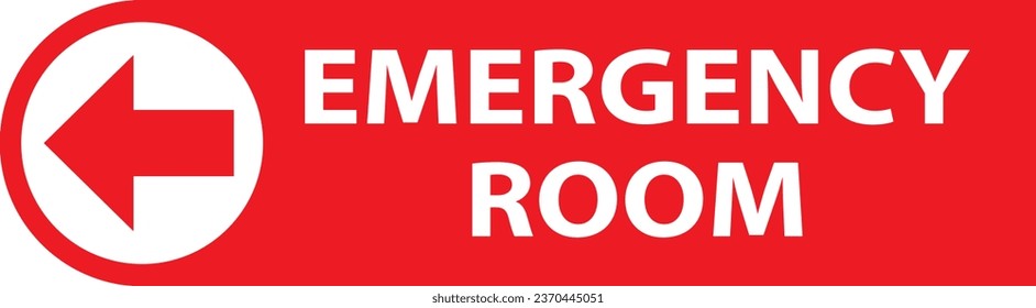 Vector de señal direccional de sala de emergencia