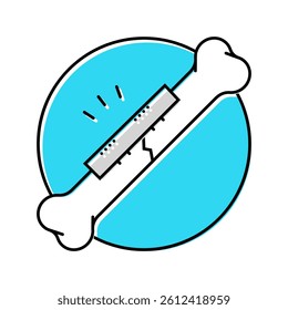 emergency room fracture injury color icon vector. emergency room fracture injury sign. isolated symbol illustration