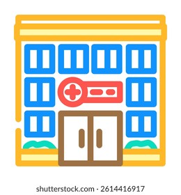 emergency room fracture injury color icon vector. emergency room fracture injury sign. isolated symbol illustration
