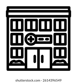 emergency room fracture injury line icon vector. emergency room fracture injury sign. isolated contour symbol black illustration