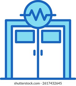 Emergency Room Icon Blue Vector Illustration