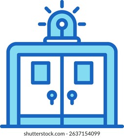 Emergency Room Icon Blue Vector Illustration