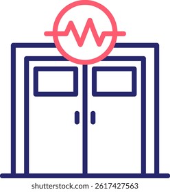 Emergency Room Icon Color Vector Illustration