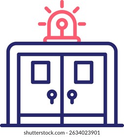 Emergency Room Icon Color Vector Illustration