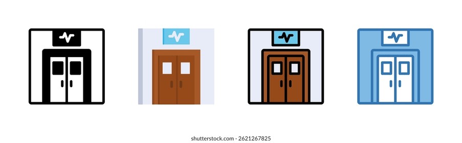 Elemento de icono de sala de emergencias para diseño