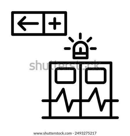 Emergency Room icon line vector illustrations