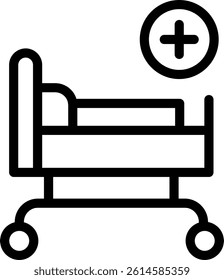 Emergency Room Line Vector Icon Design