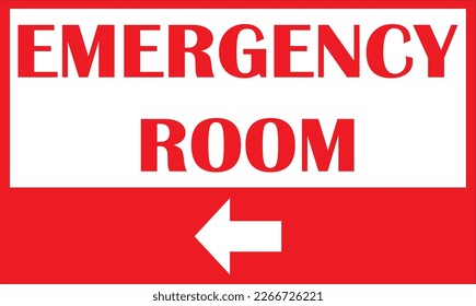 Emergency room sign vector eps