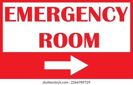 Emergency room sign vector eps