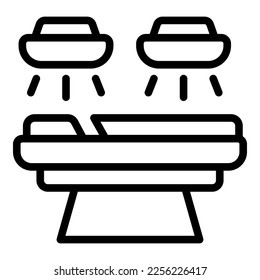 Emergency room surgery bed icon outline vector. Medical doctor. Patient care