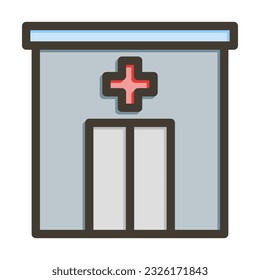 Emergency Room Thick Line Filled Colors For Personal And Commercial Use.
