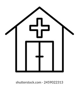 Emergency Room Vector Line Icon Design