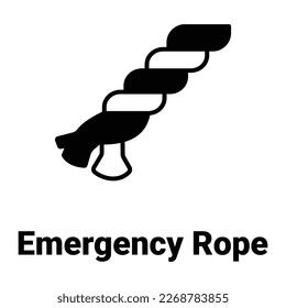 Emergency rope Vector Icon easily modify

