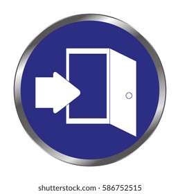 emergency route sign icon
