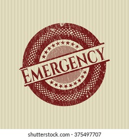 Emergency with rubber seal texture