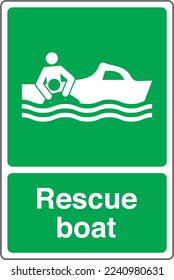 Emergency Safety Health Equipment Safe Condition First Aid Signs Rescue boat.