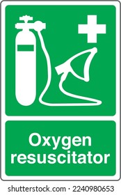 Emergency Safety Health Equipment Safe Condition First Aid Signs Oxygen resuscitator