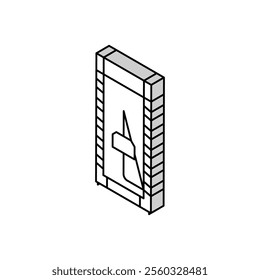 emergency safety shower engineer isometric icon vector. emergency safety shower engineer sign. isolated symbol illustration