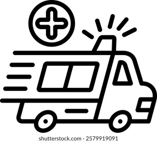 Emergency Service Icon Line Vector Illustration