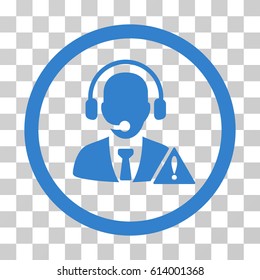 Emergency Service Operator icon. Vector illustration style is flat iconic symbol, cobalt color, transparent background. Designed for web and software interfaces.