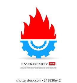 Emergency service technical icon