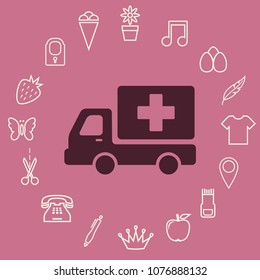 Emergency service, vector sign