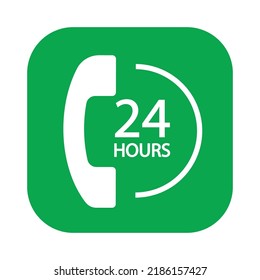 Icono de servicios de emergencia las 24 horas. Ilustración del vector