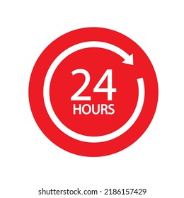 Emergency services 24 hours icon. Vector illustration