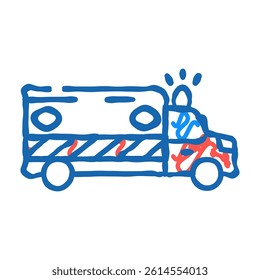 emergency services alert doodle icon sketch vector. emergency services alert sign. isolated symbol illustration