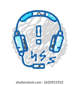 emergency services alert doodle icon sketch vector. emergency services alert sign. isolated symbol illustration